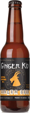 Four pack of The Ginger Kid Ginger Beer 8% ABV, 330ml bottles, handcrafted in Australia
