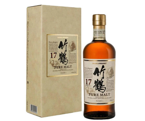Bottle of Nikka Taketsuru Pure Malt 17 Year Old Japanese whisky