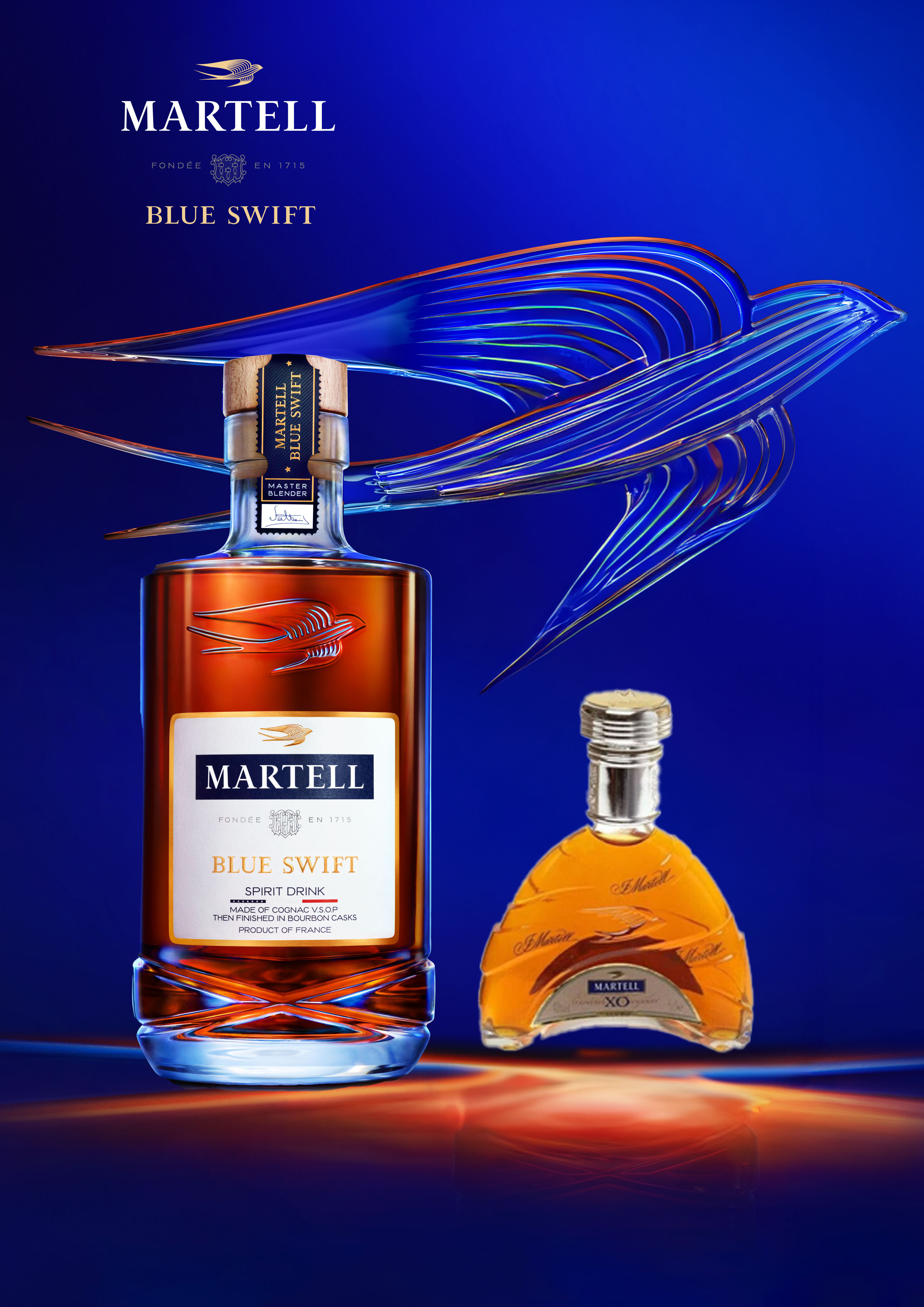 Martell Blue Swift 700ml + XO 50ml Cognac Gift Set