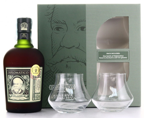 Diplomatico Reserva Exclusiva Gift Set with 2 Glasses 700ml