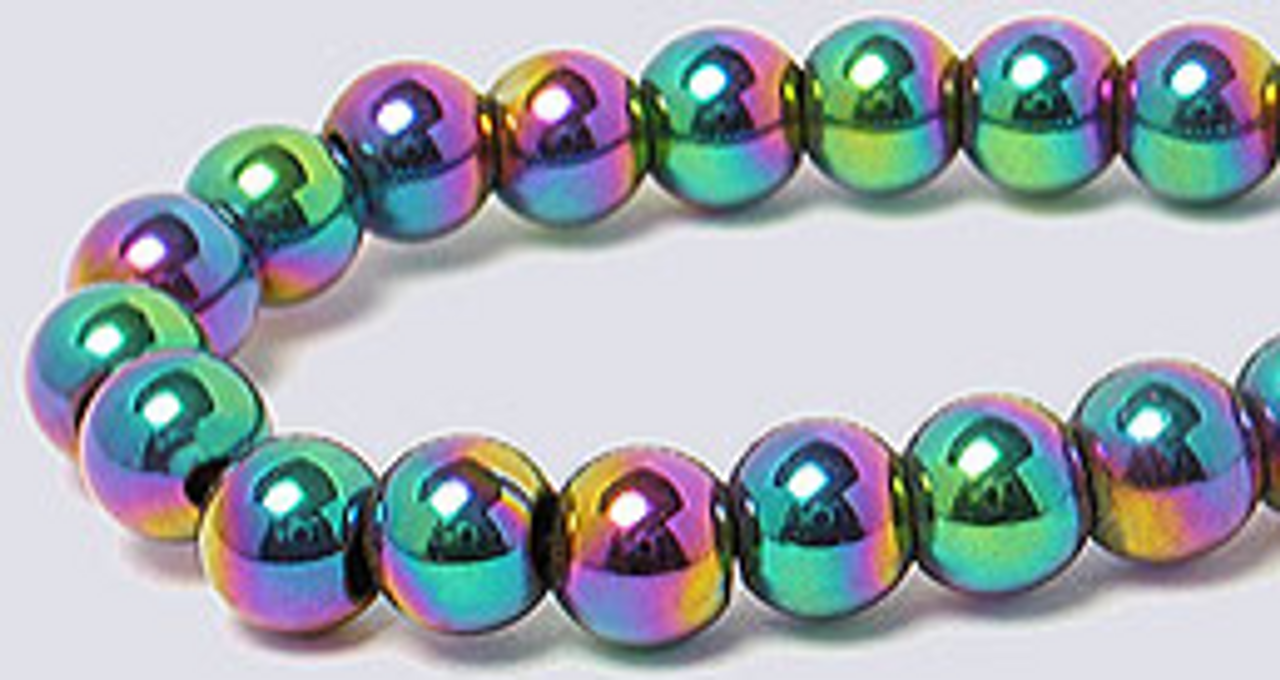 This is a close-up of the rainbow beads used in this design.