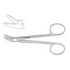 OR Grade Meisterhand Wire Cutting Scissors, 4-3/4", angled to side, one serrated blade SKU:MH9-124