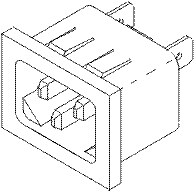 Receptacle, Snap-In AC Midmark M9/11 Autoclave Part: 015-0639-00/RPR290