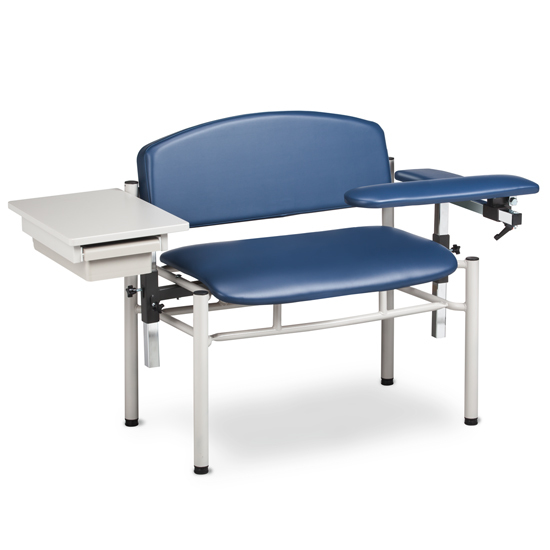 Clinton Phlebotomy Chair 6069-U SC Series Padded W/ Drawer - Extra Wide