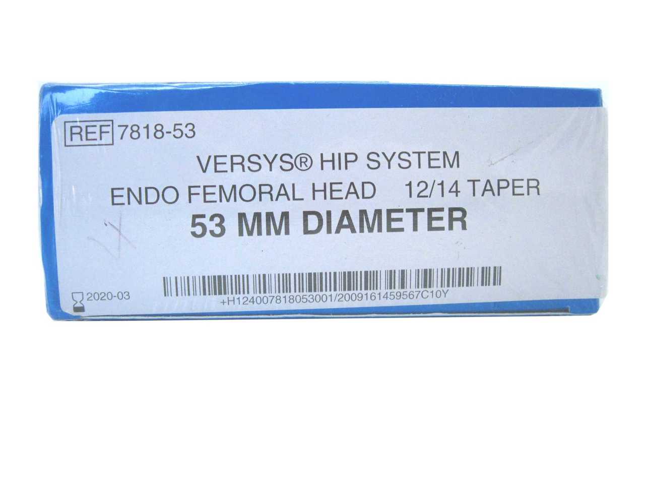 Booth Medical - Versys Hip System, Endo Femoral Head, 53mm - 7818-53