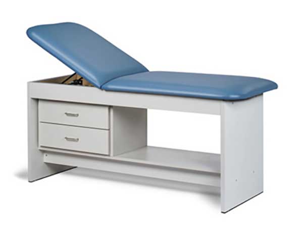  Clinton Panel Leg Series, Treatment Table W/Shelf & Drawers SKU: 91013-27