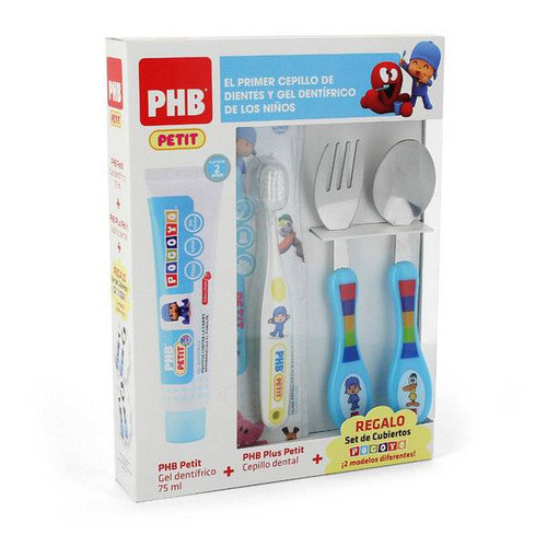 Phb petit gel dentífrico 75 mL + cepillo + cubierto pocoyo