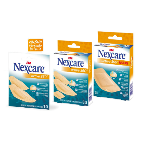 3 m nexcare tiritas active 360º surtidas 20 UDS