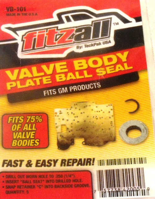 Valve Body Plate 1/4'' (.25) Check Ball Seat Repair Kit