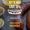 Smoked German Bratwurst (15) per 5 lb. (Bulk Smoked)