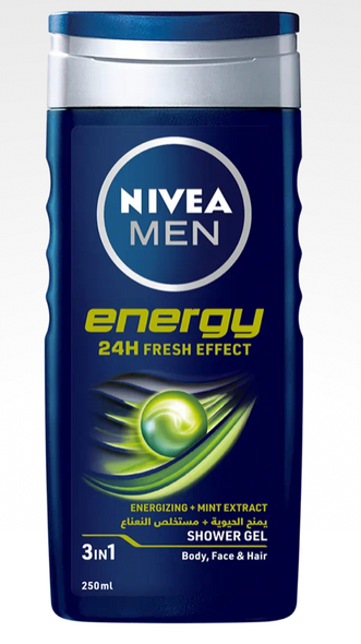 Nivea Men Energy Shower Gel 3 in 1 (250ml)