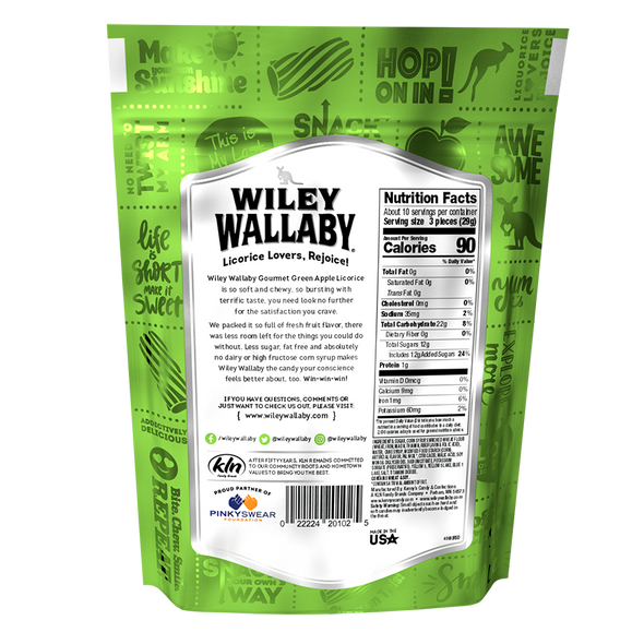 Wiley Wallaby Liquorice Green Apple 10oz.