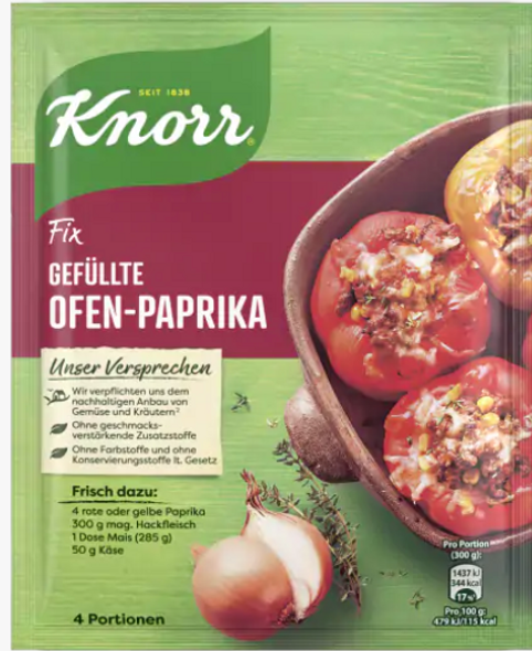 Knorr Fix Gefullte Ofen-Paprika 78g