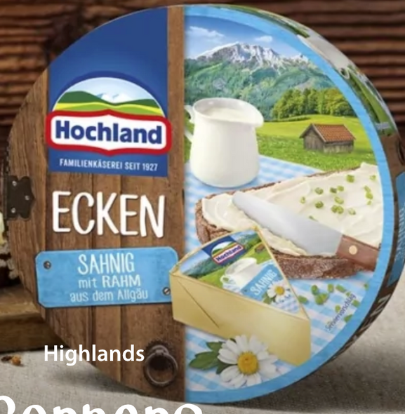 Hochland Ecken Sahnig 7oz (200g) Refrigerated