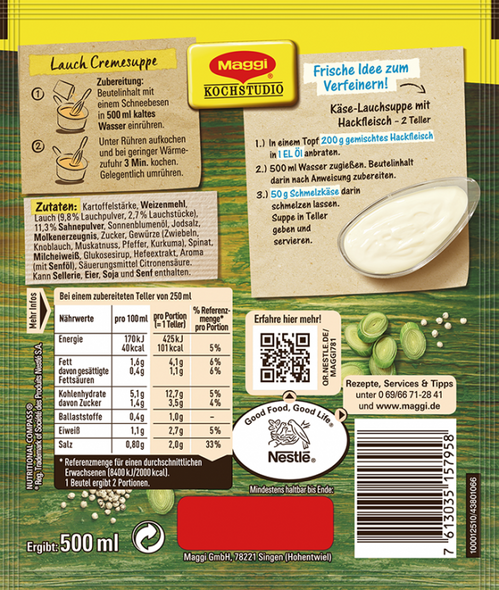 Maggi Cream of Leek Soup 51g