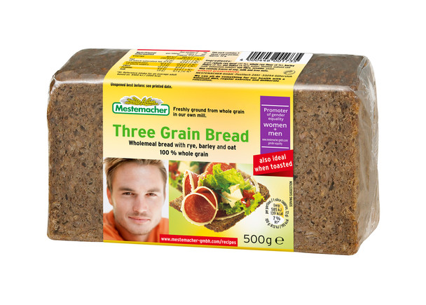 Mestemacher Natural Three Grain Bread 17.6oz
