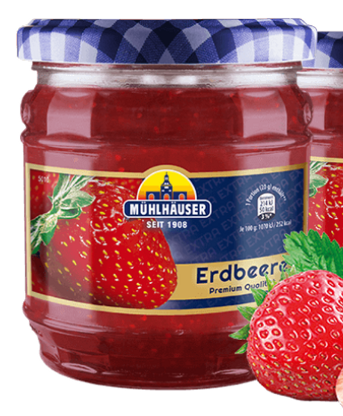 Muhlhauser Premium Strawberry Jam 450g 