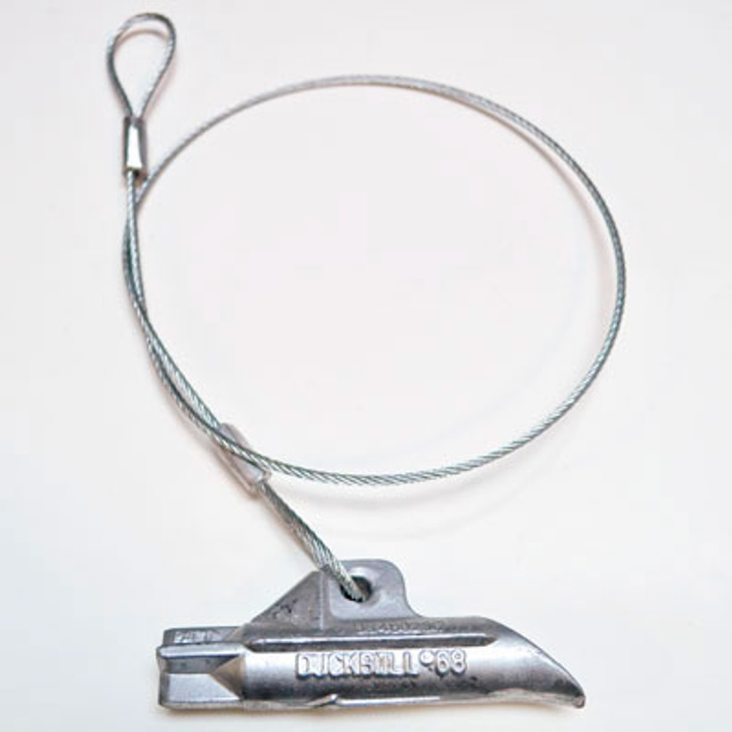 Active slide of Duckbill Anchor 68-DB w/ 30in of Cable 1 anchor