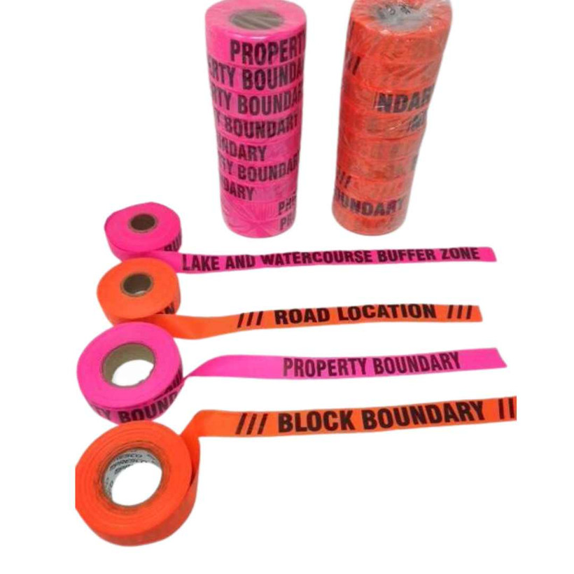 Active slide of Presco Polar Glo Premium Flagging Tape with Text