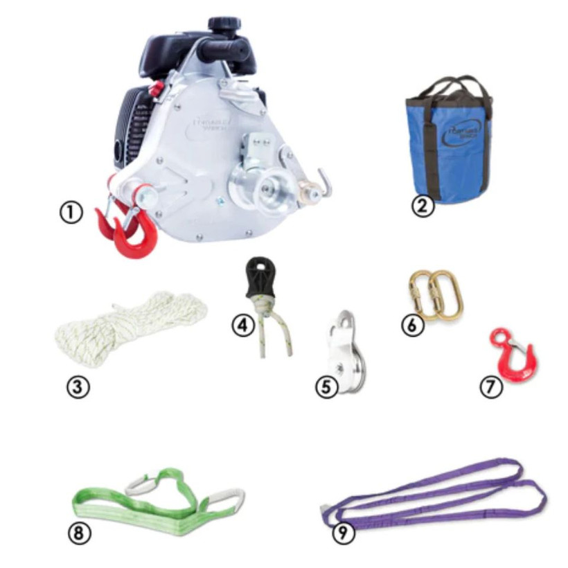 Active slide of PCW5000 GXH50 Gas Powered Pulling Winch Accessorized Package