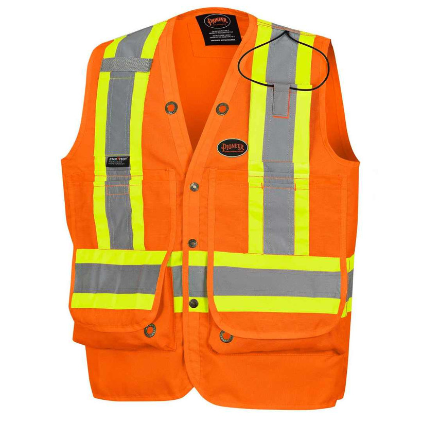 Active slide of Orange Field Vest With Reflective Back Pouch CLEARANCE