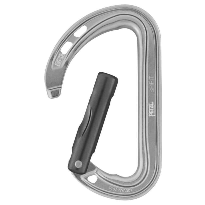 Active slide of Petzl Spirit Non Locking Straight Gate Carabiner