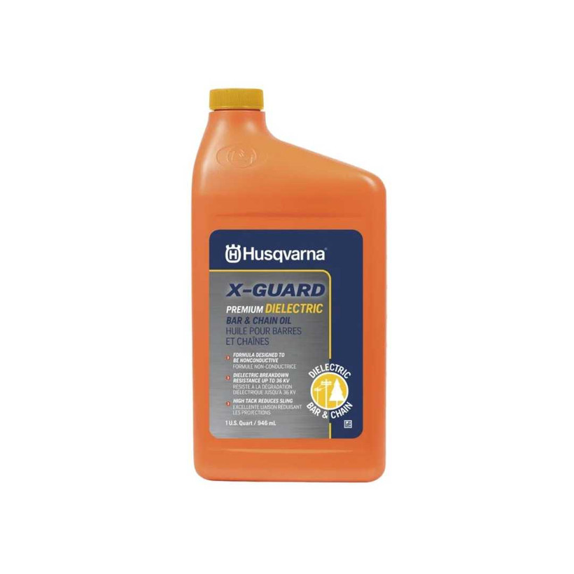Active slide of Husqvarna X-Guard Dielectric Bar & Chain Oil