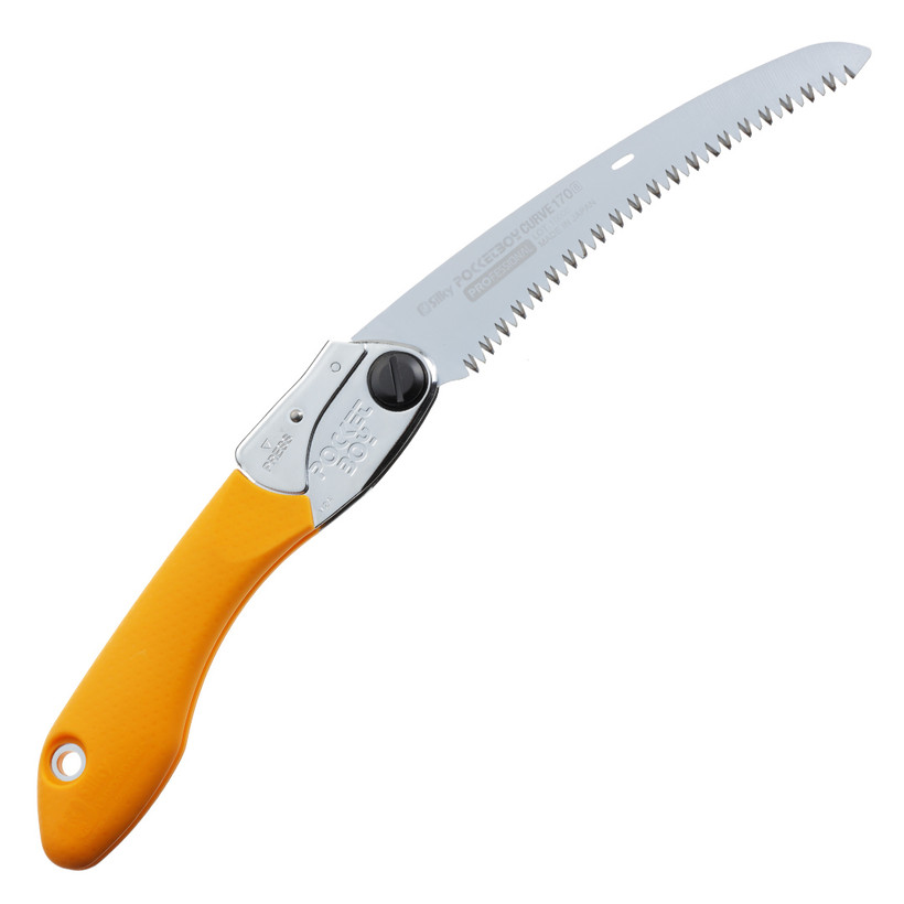 Active slide of Silky PocketBoy Curve 170mm Folding Saw