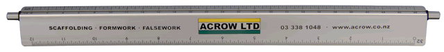 Active slide of RapidRule Aluminum Scale Ruler