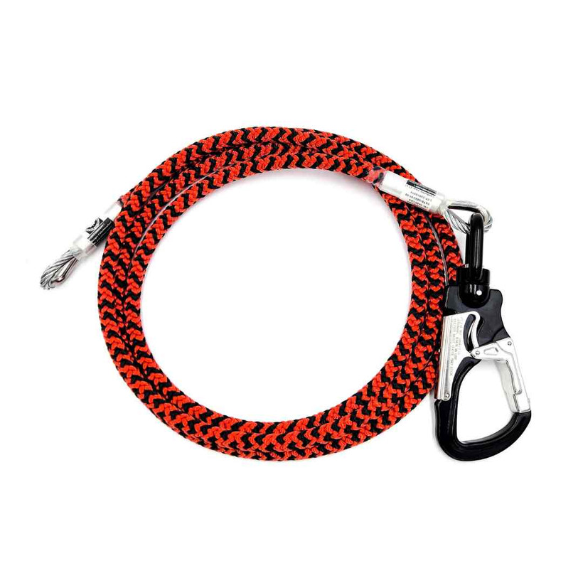 ELC 1/2" Wire Core Lanyard Aluminum Swivel Snap Hook