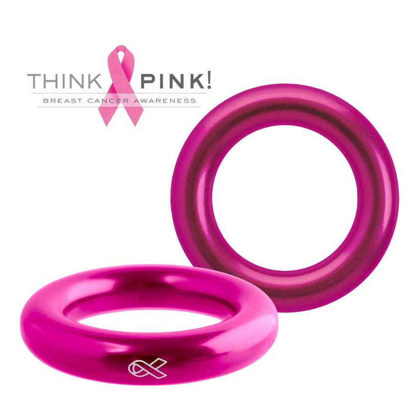 Active slide of Limited Edition Pink DMM Aluminum Anchor Rings