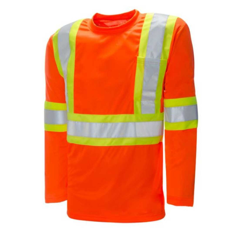 WASIP Traffic T-Shirt Long Sleeve 4in Reflective