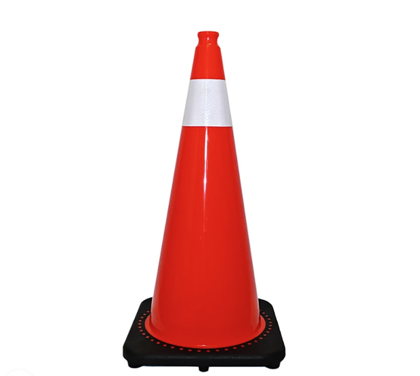Traffic Cone With 4" Reflective Collar 28"