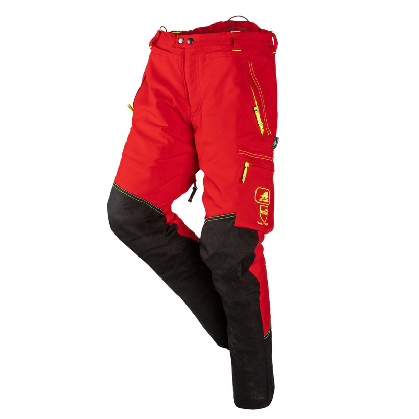 SIP Protection ReFlex Chainsaw Pants Red/Hi-Vis Yellow