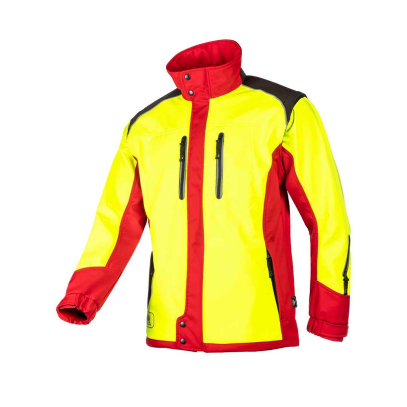 Active slide of SIP Protection Fuyu Softshell Jacket Hi-Vis Yellow/Red