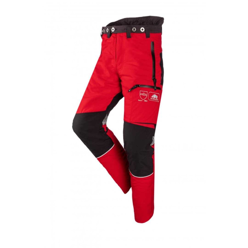 Active slide of SIP Protection Innovation Chainsaw Pants Red/Grey