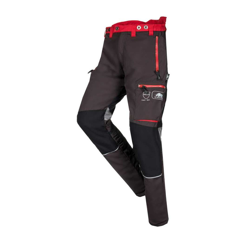 Active slide of SIP Protection Innovation Chainsaw Pants Grey/Red
