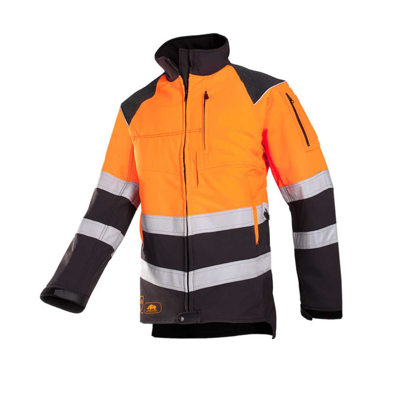 Active slide of SIP Protection Progress HV Chainsaw Jacket Grey/Hi-Vis Orange