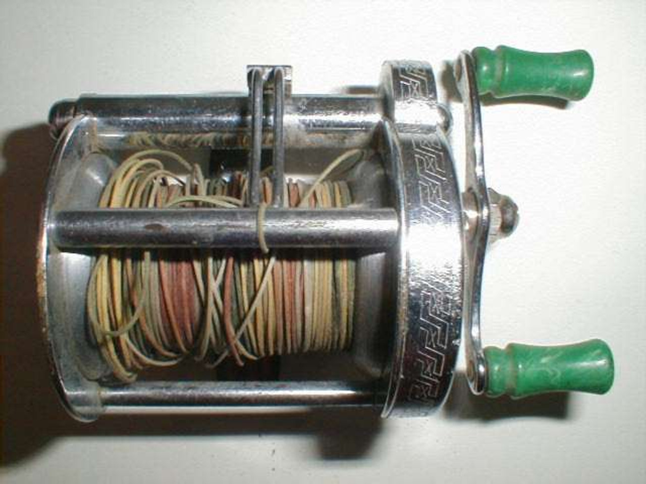 Vintage Pflueger Akron baitcasting reel.