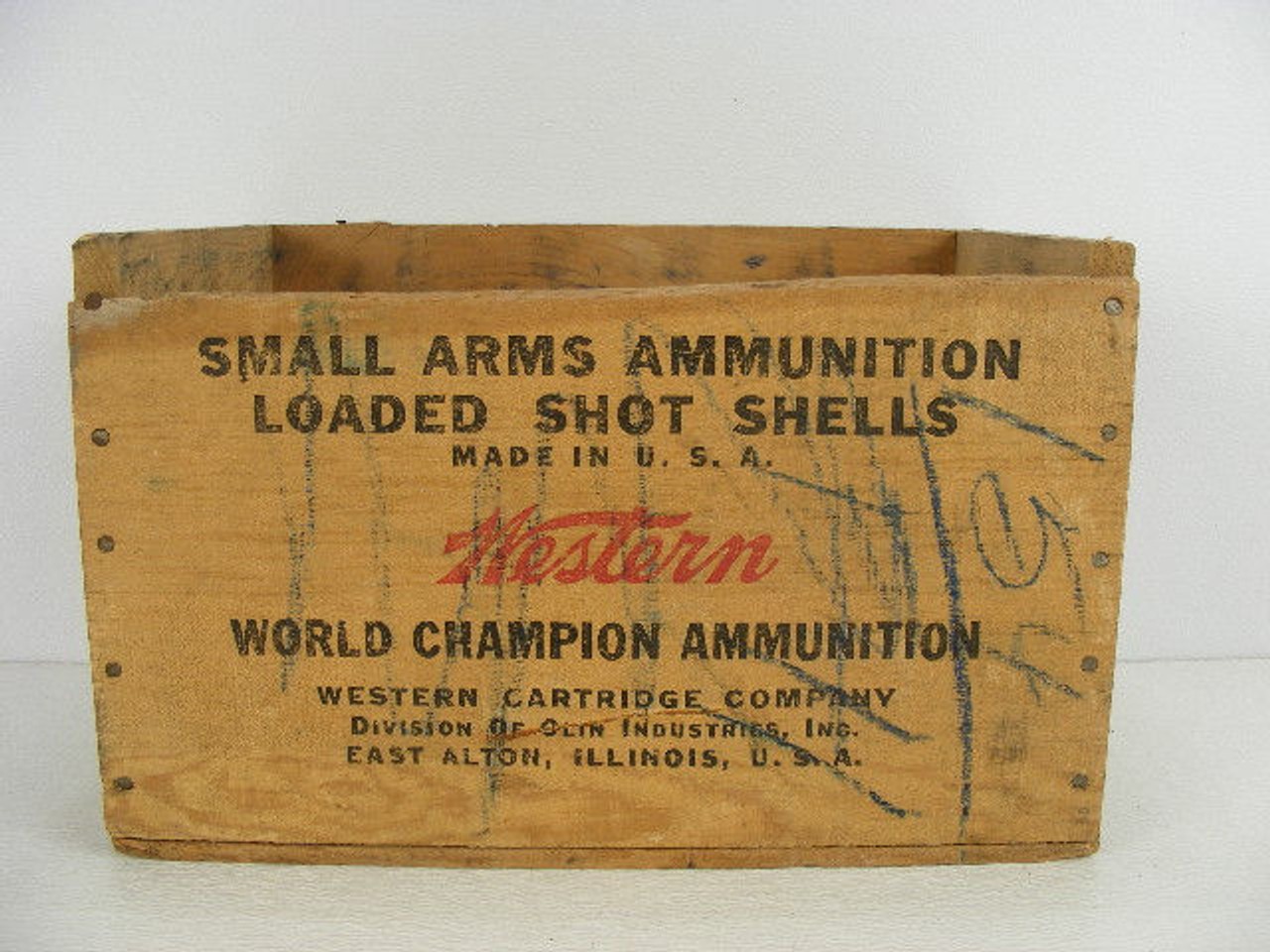 An old Western Xpert world champion ammunition wood box for 12 gauge  shotgun shells that measures 14 1/2 x 9 x 9. - Antique Mystique