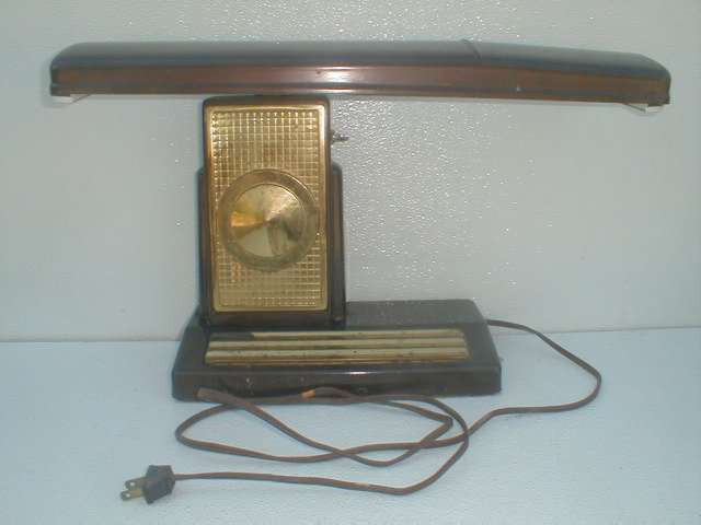 Vintage mid century electric metal industrial office desk lamp with