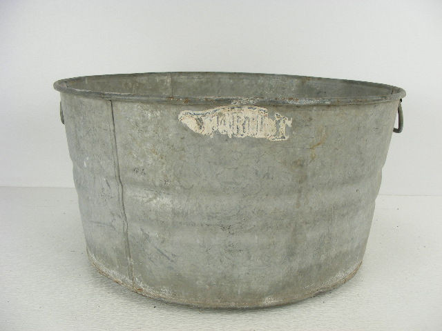 Old round wash tubs with handles Antique Mystique