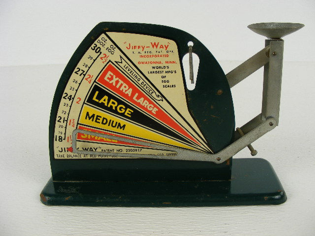 Vintage National Poultry Equipment Co. Egg Scale 'Magic Scale' On Wooden  Base With Weights
