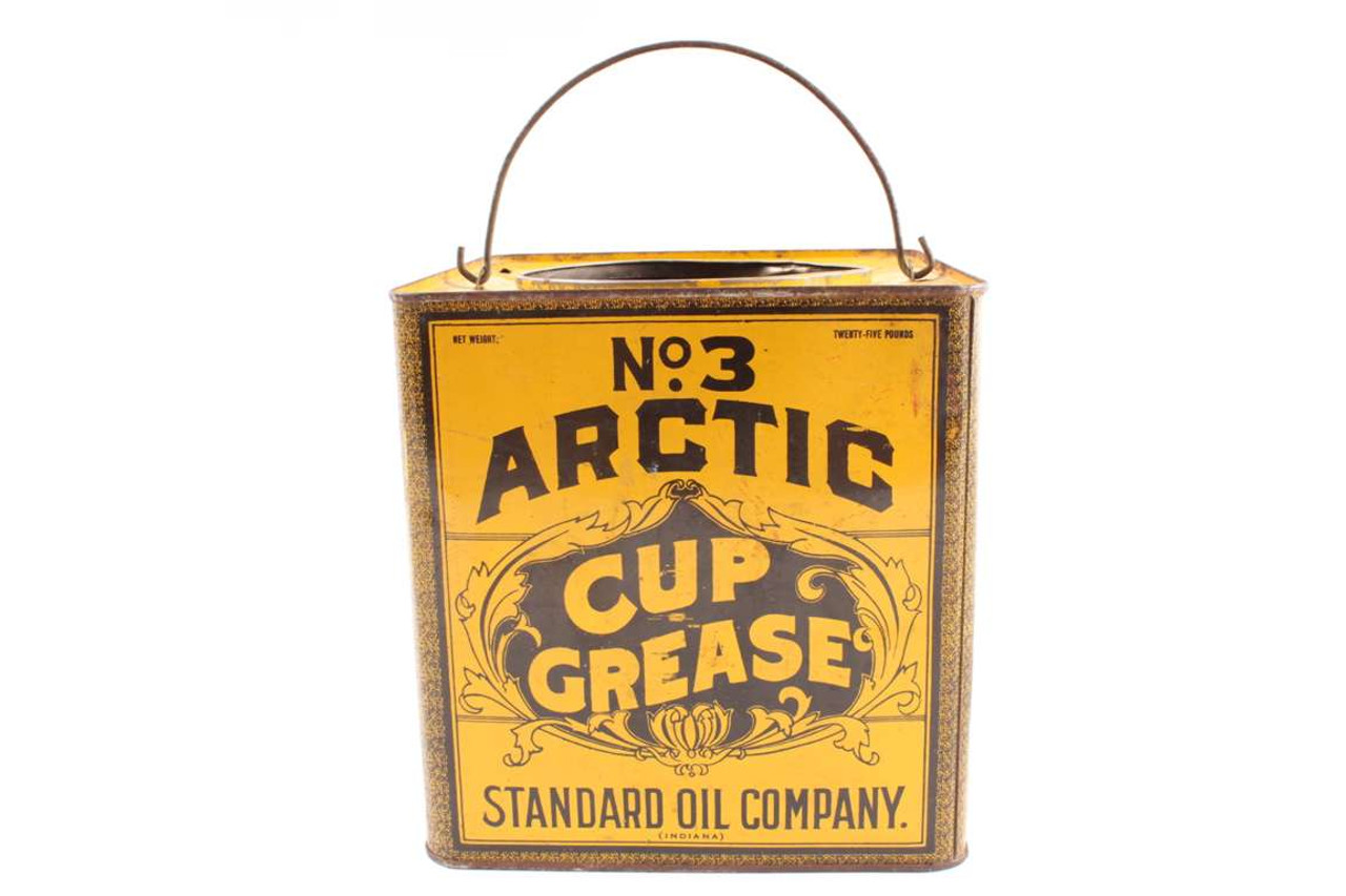 Bonhams Cars : An Arctic Cup Grese by Standard oil tin, c. 1910s