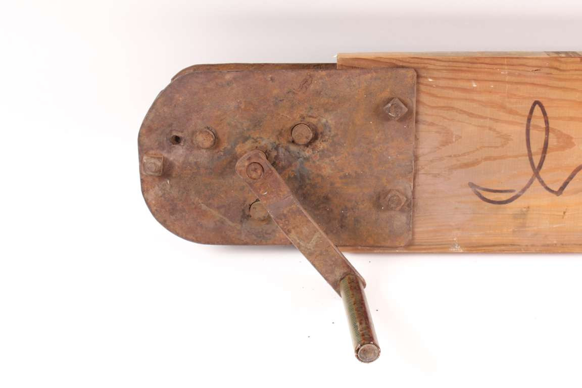 Vintage Hand Crank Rope Maker Mounted On Board