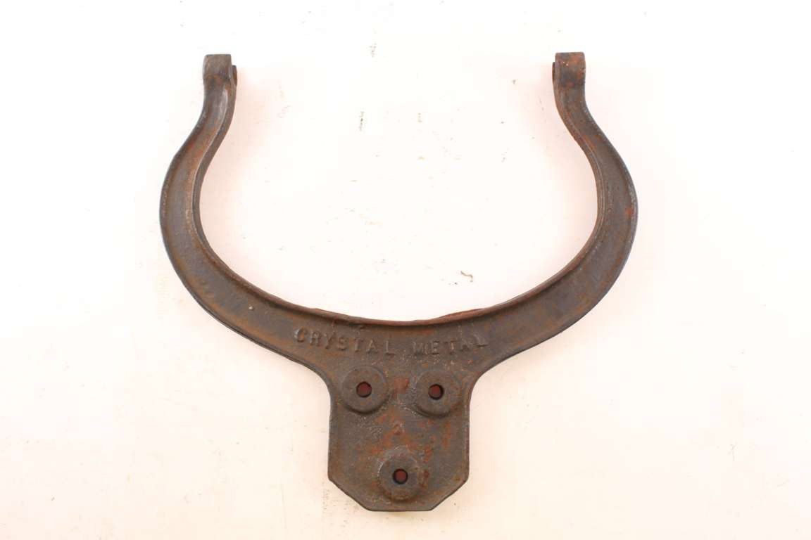 Vintage Crystal Metal 2 Cast Iron Bell & Yoke