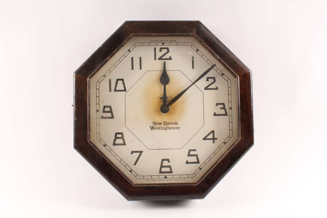Old New Haven Wooden Wall Clock