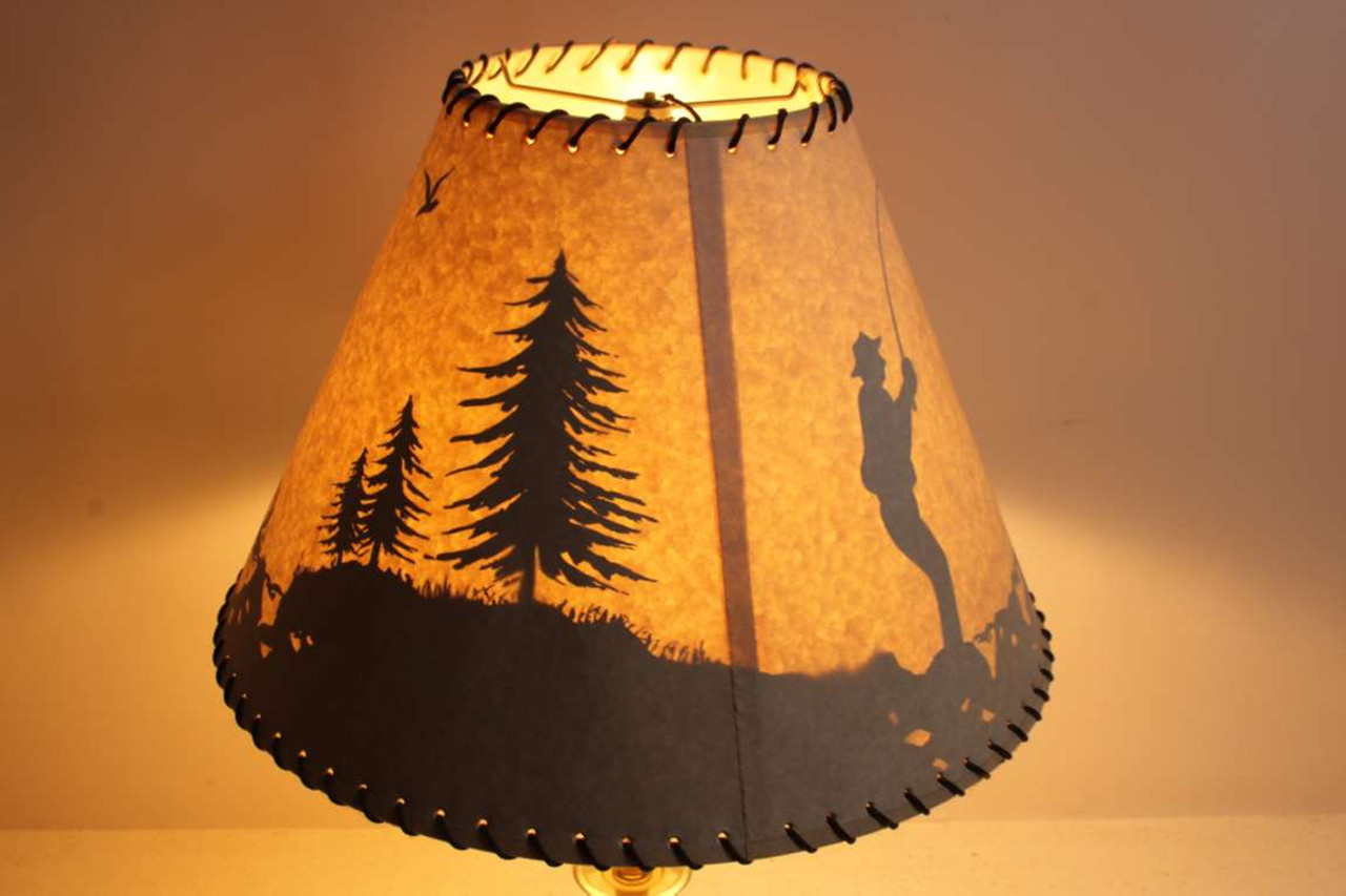 Fly Fishing Theme Octagon Lamp Shade Lighting Home & Living Lamp Shades