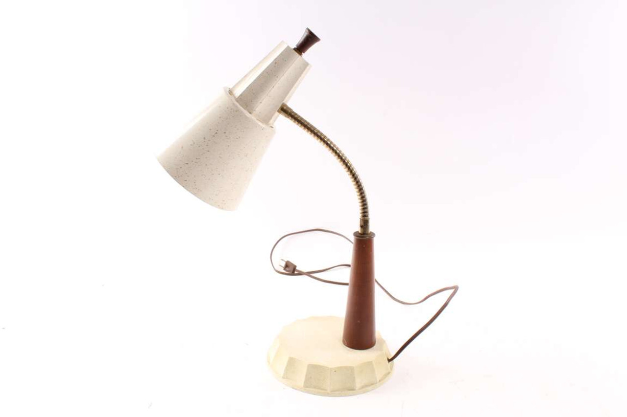 Mid-Century Brass Goose Neck Lamp