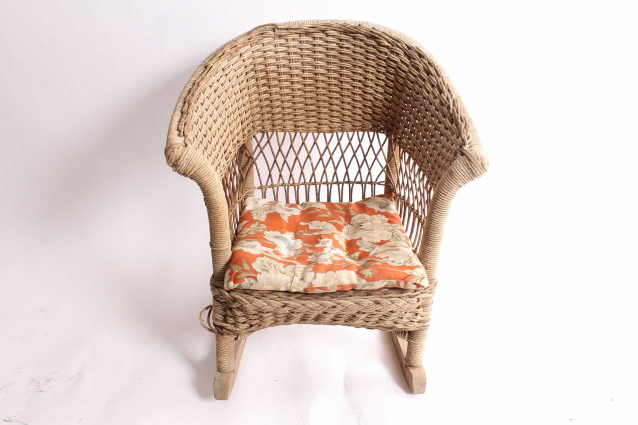 child's wicker rocking chair